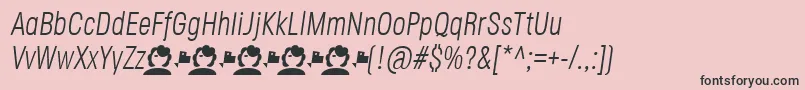 JaneRoe LightItalic Font – Black Fonts on Pink Background