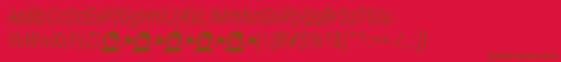 JaneRoe LightItalic Font – Brown Fonts on Red Background