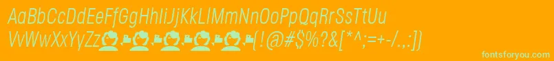 fuente JaneRoe LightItalic – Fuentes Verdes Sobre Fondo Naranja
