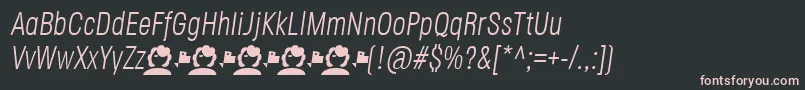 JaneRoe LightItalic Font – Pink Fonts on Black Background