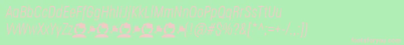 JaneRoe LightItalic Font – Pink Fonts on Green Background