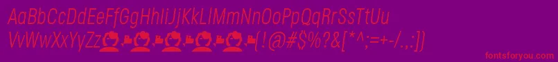 JaneRoe LightItalic Font – Red Fonts on Purple Background