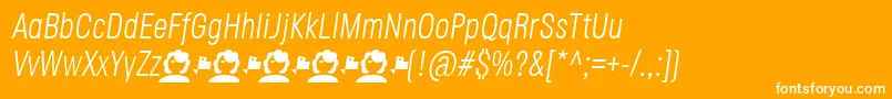 JaneRoe LightItalic Font – White Fonts on Orange Background
