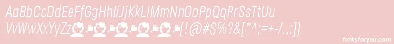JaneRoe LightItalic Font – White Fonts on Pink Background