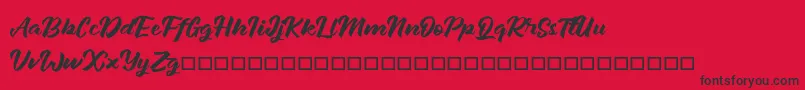 Janetalus Font – Black Fonts on Red Background