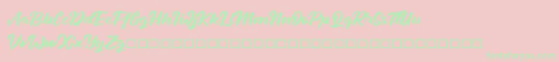 Janetalus Font – Green Fonts on Pink Background