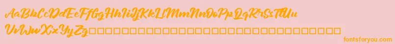 Janetalus Font – Orange Fonts on Pink Background