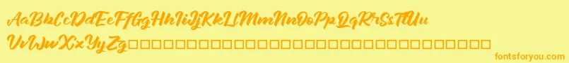 Janetalus Font – Orange Fonts on Yellow Background