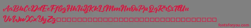 Janetalus Font – Red Fonts on Gray Background