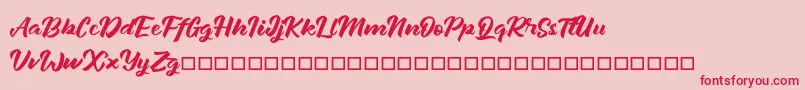 Janetalus Font – Red Fonts on Pink Background