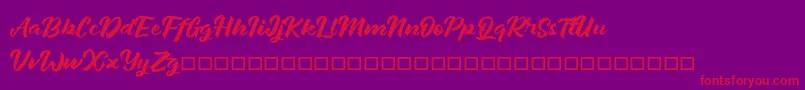 Janetalus Font – Red Fonts on Purple Background