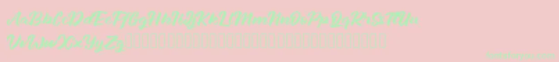 Janetalus Font – Green Fonts on Pink Background