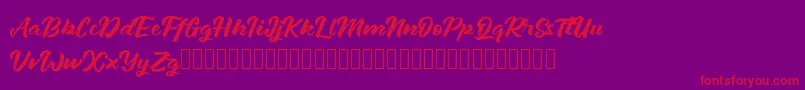 Janetalus Font – Red Fonts on Purple Background