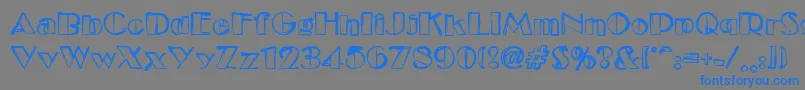 フォントEtude – 灰色の背景に青い文字