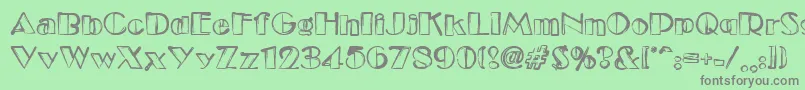 Etude Font – Gray Fonts on Green Background