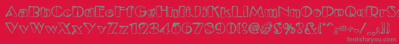 Etude Font – Gray Fonts on Red Background