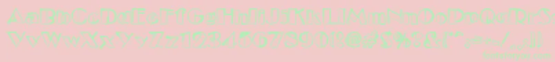 Etude Font – Green Fonts on Pink Background