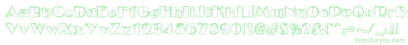 Etude Font – Green Fonts on White Background