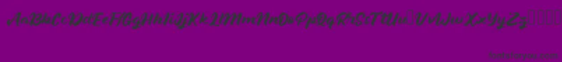 JanethJohn Font – Black Fonts on Purple Background