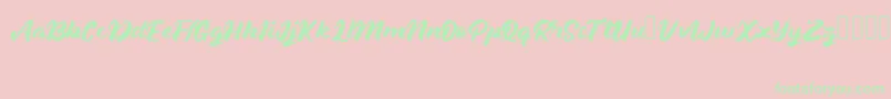 JanethJohn Font – Green Fonts on Pink Background