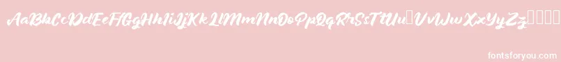 JanethJohn Font – White Fonts on Pink Background