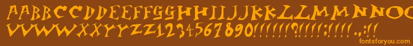 JANGB    Font – Orange Fonts on Brown Background