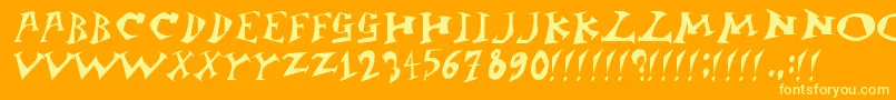 JANGB    Font – Yellow Fonts on Orange Background