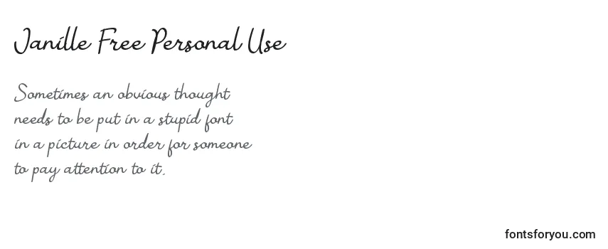 Schriftart Janille Free Personal Use