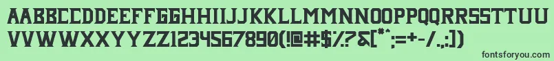 Janji neue Font – Black Fonts on Green Background