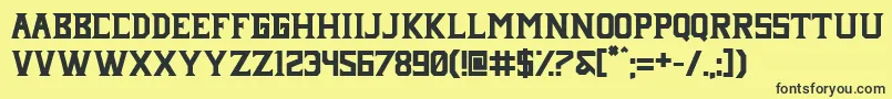 Janji neue Font – Black Fonts on Yellow Background