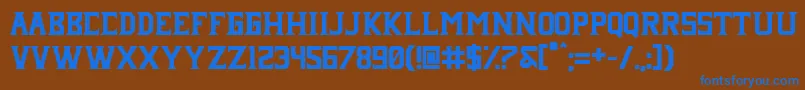 Janji neue Font – Blue Fonts on Brown Background