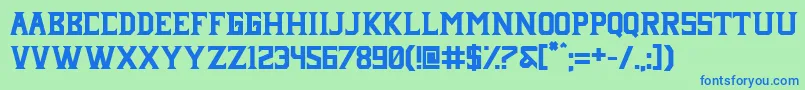 Janji neue Font – Blue Fonts on Green Background