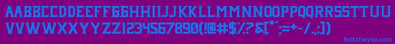 Janji neue-Schriftart – Blaue Schriften auf violettem Hintergrund
