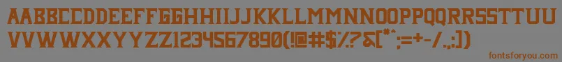 Janji neue Font – Brown Fonts on Gray Background