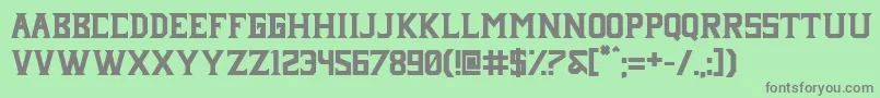 フォントJanji neue – 緑の背景に灰色の文字