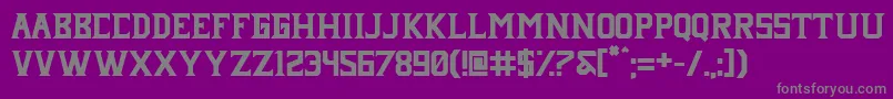 フォントJanji neue – 紫の背景に灰色の文字