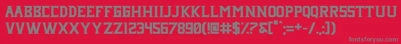 フォントJanji neue – 赤い背景に灰色の文字