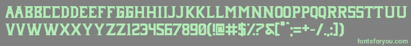 Janji neue Font – Green Fonts on Gray Background