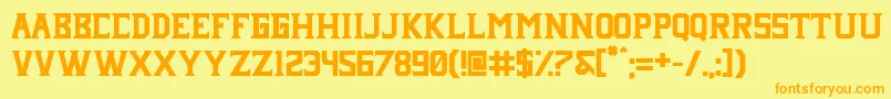 Janji neue Font – Orange Fonts on Yellow Background