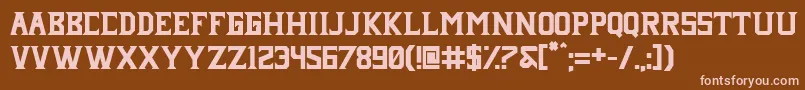 Janji neue Font – Pink Fonts on Brown Background