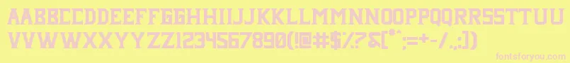 Janji neue Font – Pink Fonts on Yellow Background