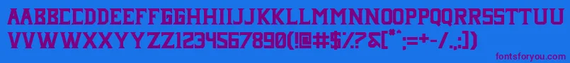 Janji neue Font – Purple Fonts on Blue Background