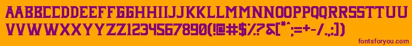 Janji neue Font – Purple Fonts on Orange Background