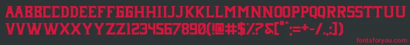 Janji neue Font – Red Fonts on Black Background