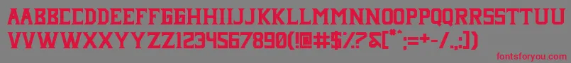 Janji neue Font – Red Fonts on Gray Background