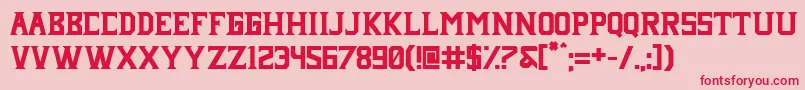 Janji neue Font – Red Fonts on Pink Background