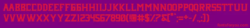 Janji neue Font – Red Fonts on Purple Background