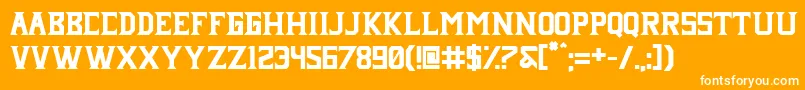 Janji neue Font – White Fonts on Orange Background