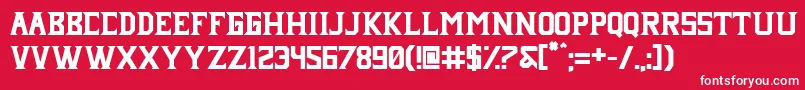 Janji neue Font – White Fonts on Red Background