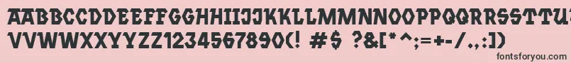 Jannsen-Schriftart – Schwarze Schriften auf rosa Hintergrund